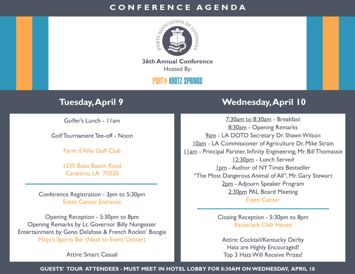 36 ANNUAL PORTS ASSOCIATION OF LOUISIANA CONFERENCE